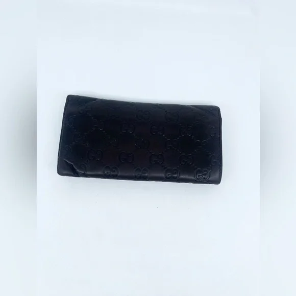 Gucci Dark Chocolate brown leather GG monogram bifold long wallet - Picture 9 of 9